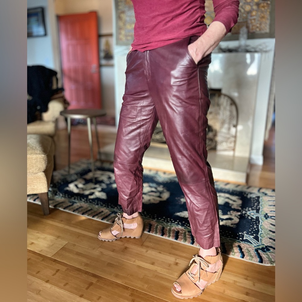 100percent leather fully lined and brand new never worn